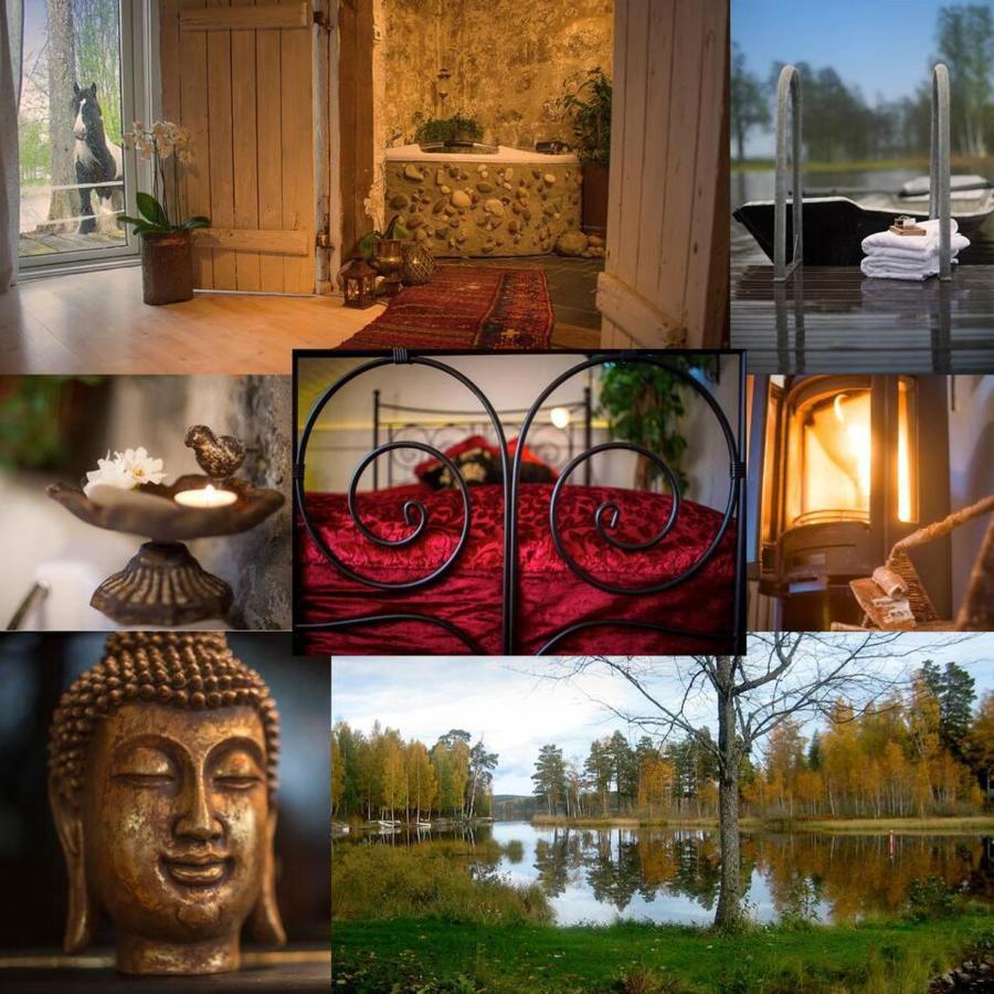 Romantic Spa Villa With Fireplace By The Lake Stjarnsund Экстерьер фото